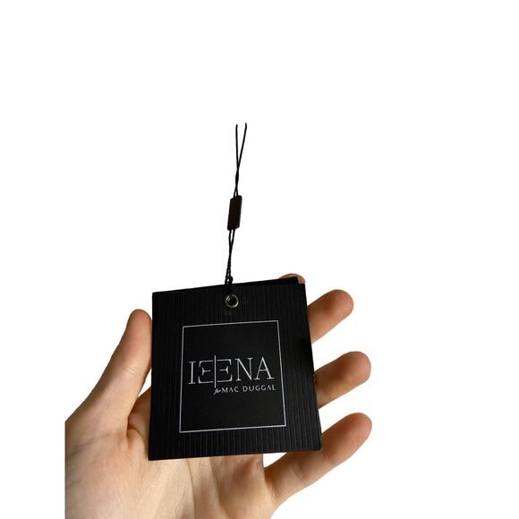 Ieena Mac Duggal 26555 Long Sleeve Sequin Midi Dress Side Slit Rose Gold Size 6 - Picture 6 of 15